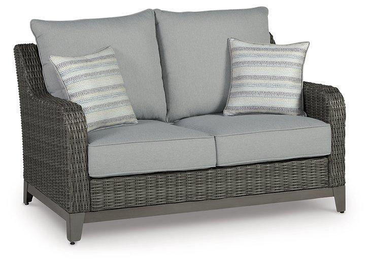 Elite Park Outdoor Loveseat with Cushion - Theo's Factory Direct Mattress & Furniture (Columbus, OH)