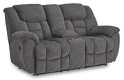 Foreside Reclining Loveseat with Console - Theo's Factory Direct Mattress & Furniture (Columbus, OH)