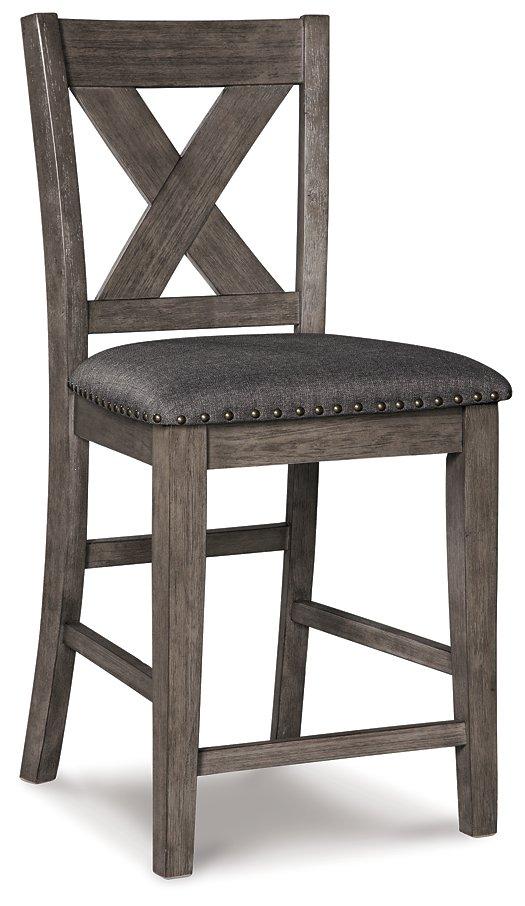 Caitbrook Counter Height Upholstered Bar Stool - Theo's Factory Direct Mattress & Furniture (Columbus, OH)