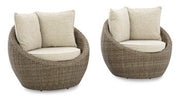 Danson Swivel Lounge with Cushion (Set of 2) - Theo's Factory Direct Mattress & Furniture (Columbus, OH)