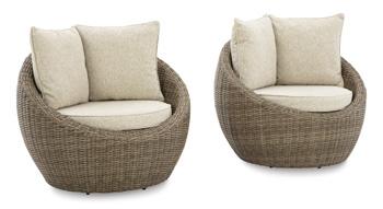 Danson Swivel Lounge with Cushion (Set of 2) - Theo's Factory Direct Mattress & Furniture (Columbus, OH)