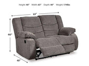 Tulen Reclining Loveseat - Theo's Factory Direct Mattress & Furniture (Columbus, OH)