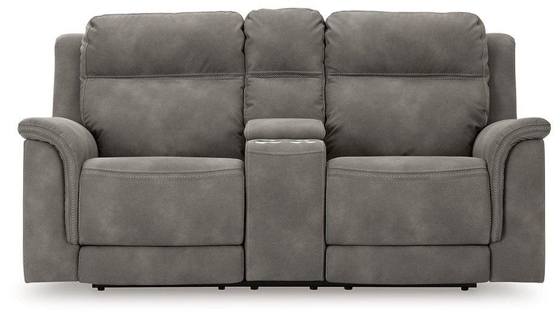 Next-Gen DuraPella Power Reclining Loveseat with Console - Theo's Factory Direct Mattress & Furniture (Columbus, OH)
