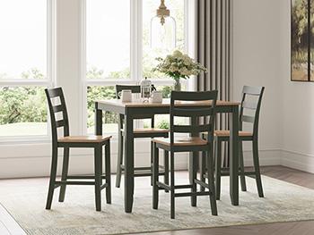 Gesthaven Counter Height Dining Table and 4 Barstools (Set of 5) - Theo's Factory Direct Mattress & Furniture (Columbus, OH)