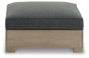 Citrine Park Outdoor Ottoman with Cushion - Theo's Factory Direct Mattress & Furniture (Columbus, OH)