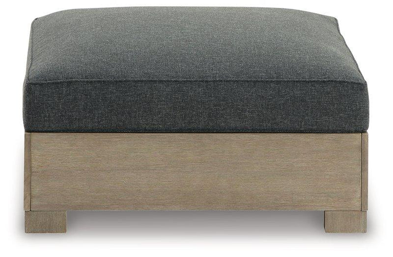 Citrine Park Outdoor Ottoman with Cushion - Theo's Factory Direct Mattress & Furniture (Columbus, OH)