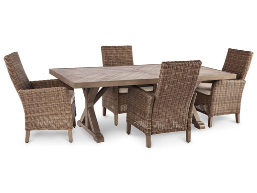 Beachcroft Outdoor Dining Set - Theo's Factory Direct Mattress & Furniture (Columbus, OH)
