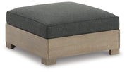 Citrine Park Outdoor Ottoman with Cushion - Theo's Factory Direct Mattress & Furniture (Columbus, OH)
