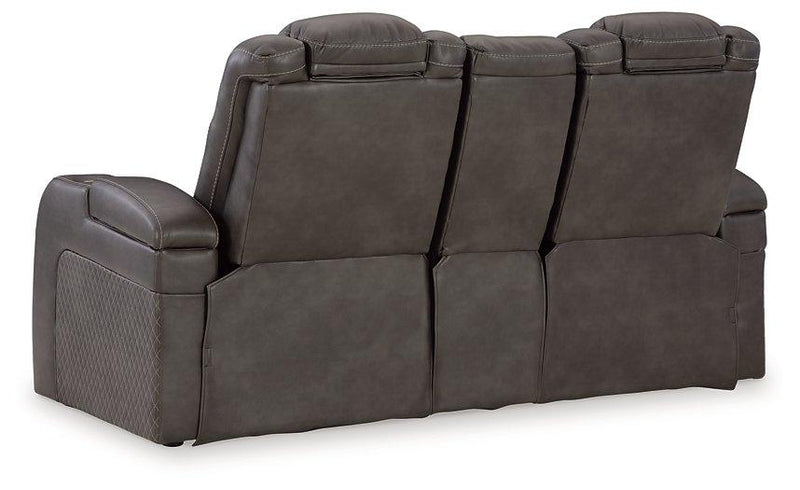 Fyne-Dyme Power Reclining Loveseat with Console - Theo's Factory Direct Mattress & Furniture (Columbus, OH)