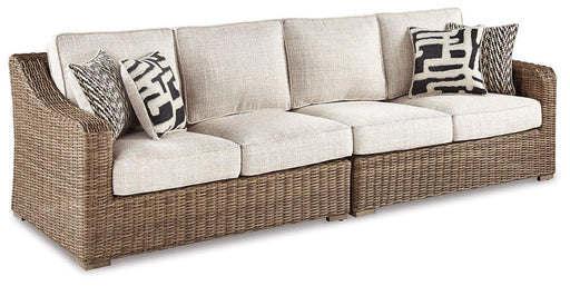 Beachcroft 2-Piece Outdoor Loveseat with Cushion - Theo's Factory Direct Mattress & Furniture (Columbus, OH)