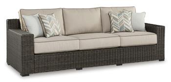 Coastline Bay Outdoor Sofa with Cushion - Theo's Factory Direct Mattress & Furniture (Columbus, OH)