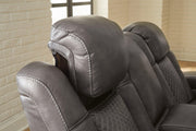 Fyne-Dyme Power Reclining Loveseat with Console - Theo's Factory Direct Mattress & Furniture (Columbus, OH)