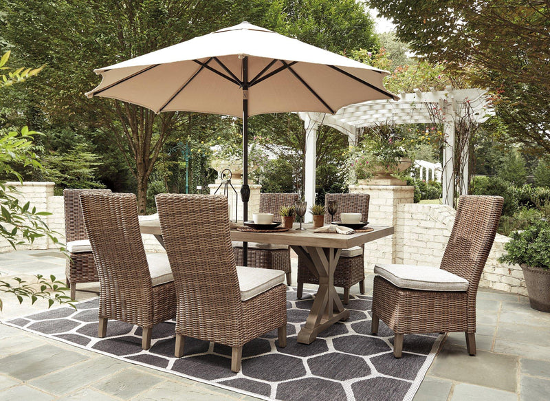 Beachcroft Outdoor Dining Set - Theo's Factory Direct Mattress & Furniture (Columbus, OH)