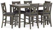 Caitbrook Counter Height Dining Table and Bar Stools (Set of 7) - Theo's Factory Direct Mattress & Furniture (Columbus, OH)