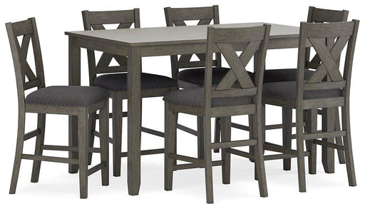 Caitbrook Counter Height Dining Table and Bar Stools (Set of 7) - Theo's Factory Direct Mattress & Furniture (Columbus, OH)