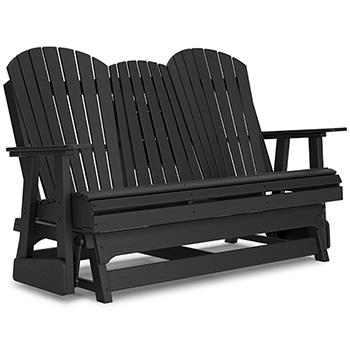 Hyland wave Outdoor Glider Loveseat - Theo's Factory Direct Mattress & Furniture (Columbus, OH)