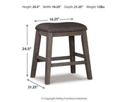 Caitbrook Counter Height Upholstered Bar Stool - Theo's Factory Direct Mattress & Furniture (Columbus, OH)