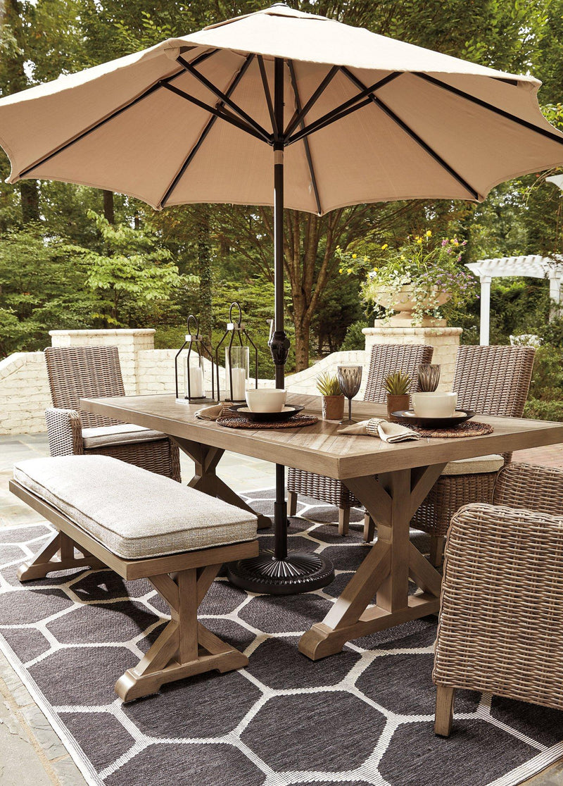 Beachcroft Outdoor Dining Table - Theo's Factory Direct Mattress & Furniture (Columbus, OH)