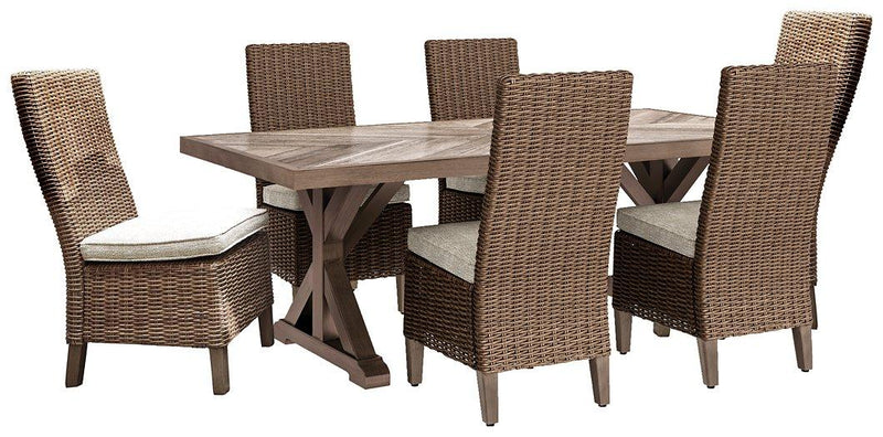 Beachcroft Outdoor Dining Set - Theo's Factory Direct Mattress & Furniture (Columbus, OH)