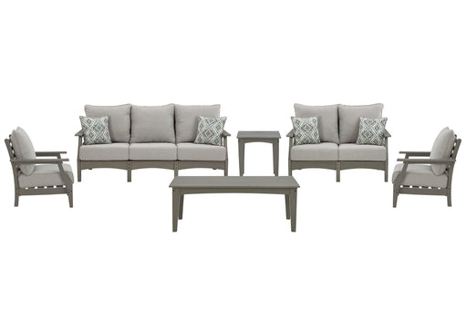 Visola Outdoor Sofa and Loveseat Set - Theo's Factory Direct Mattress & Furniture (Columbus, OH)