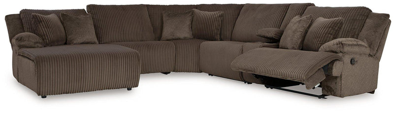 Top Tier Reclining Sectional with Chaise - Theo's Factory Direct Mattress & Furniture (Columbus, OH)