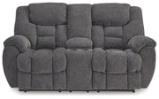 Foreside Reclining Loveseat with Console - Theo's Factory Direct Mattress & Furniture (Columbus, OH)
