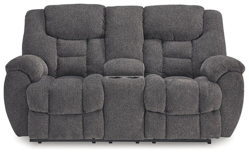 Foreside Reclining Loveseat with Console - Theo's Factory Direct Mattress & Furniture (Columbus, OH)