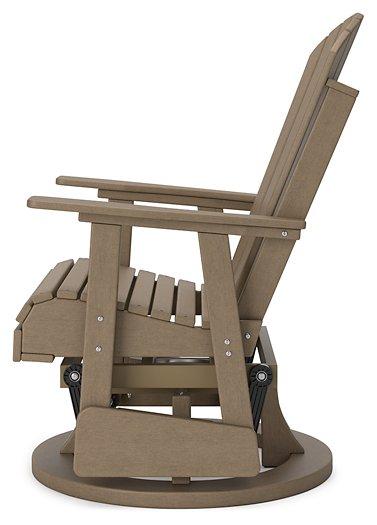 Hyland wave Outdoor Swivel Glider Chair - Theo's Factory Direct Mattress & Furniture (Columbus, OH)