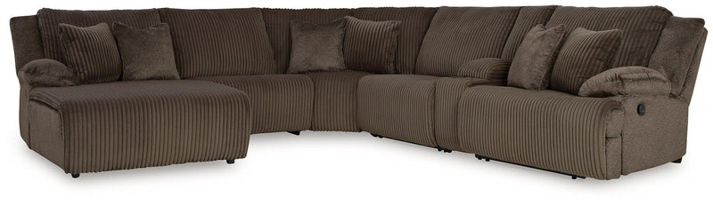 Top Tier Reclining Sectional with Chaise - Theo's Factory Direct Mattress & Furniture (Columbus, OH)