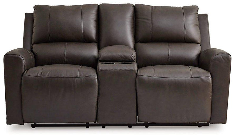 Boxmere Power Reclining Loveseat with Console - Theo's Factory Direct Mattress & Furniture (Columbus, OH)