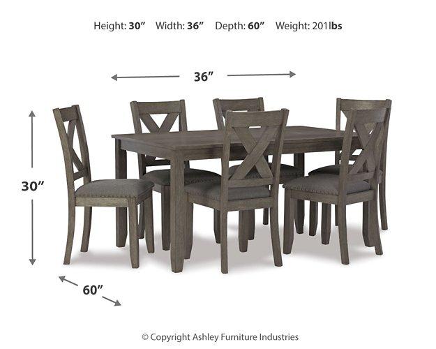 Caitbrook Dining Table and Chairs (Set of 7) - Theo's Factory Direct Mattress & Furniture (Columbus, OH)