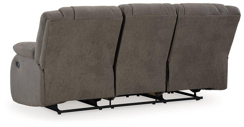 First Base Reclining Sofa - Theo's Factory Direct Mattress & Furniture (Columbus, OH)