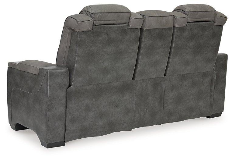 Next-Gen DuraPella Power Reclining Loveseat with Console - Theo's Factory Direct Mattress & Furniture (Columbus, OH)