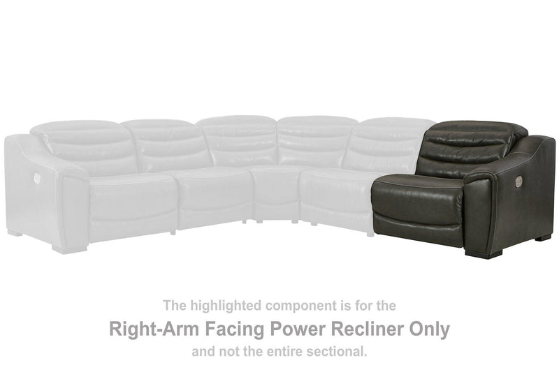 Center Line Power Reclining Sectional Loveseat - Theo's Factory Direct Mattress & Furniture (Columbus, OH)