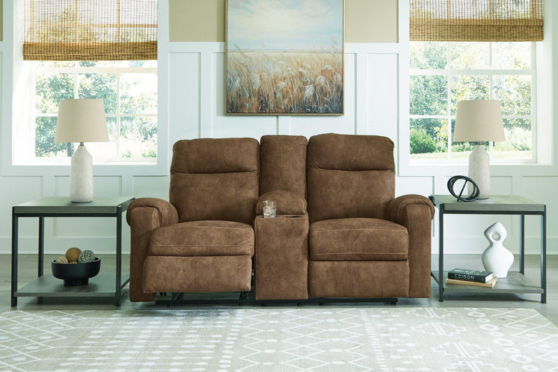 Edenwold Reclining Loveseat with Console - Theo's Factory Direct Mattress & Furniture (Columbus, OH)