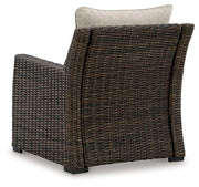 Brook Ranch Outdoor Lounge Chair with Cushion - Theo's Factory Direct Mattress & Furniture (Columbus, OH)