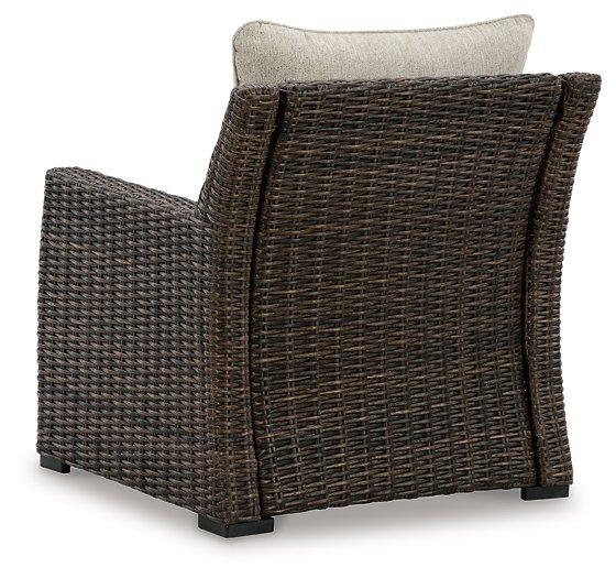 Brook Ranch Outdoor Lounge Chair with Cushion - Theo's Factory Direct Mattress & Furniture (Columbus, OH)