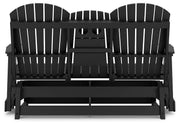 Hyland wave Outdoor Glider Loveseat - Theo's Factory Direct Mattress & Furniture (Columbus, OH)