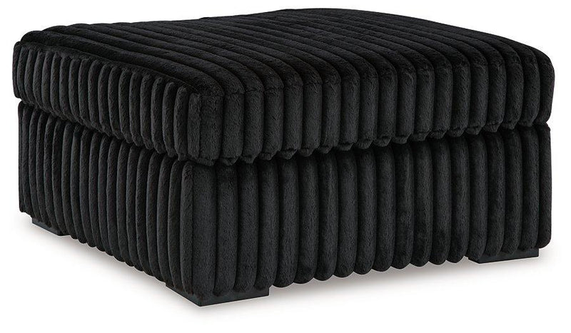 Midnight-Madness Oversized Accent Ottoman - Theo's Factory Direct Mattress & Furniture (Columbus, OH)