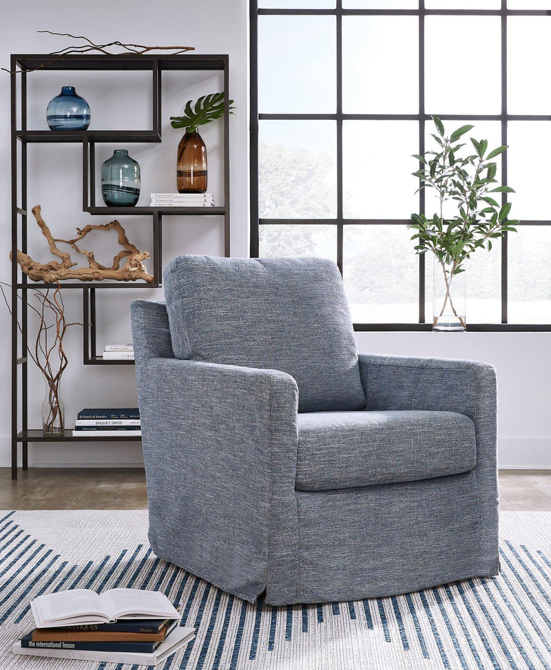 Nenana Next-Gen Nuvella Swivel Glider Accent Chair - Theo's Factory Direct Mattress & Furniture (Columbus, OH)