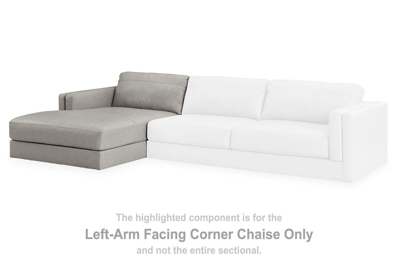 Amiata Sectional with Chaise - Theo's Factory Direct Mattress & Furniture (Columbus, OH)