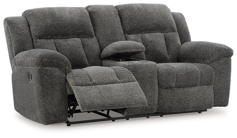 Frohn Reclining Loveseat with Console - Theo's Factory Direct Mattress & Furniture (Columbus, OH)