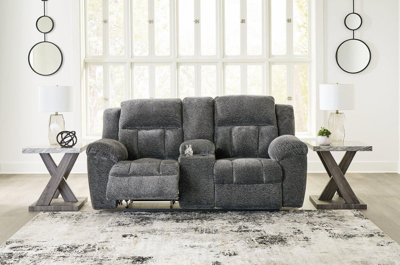 Frohn Reclining Loveseat with Console - Theo's Factory Direct Mattress & Furniture (Columbus, OH)
