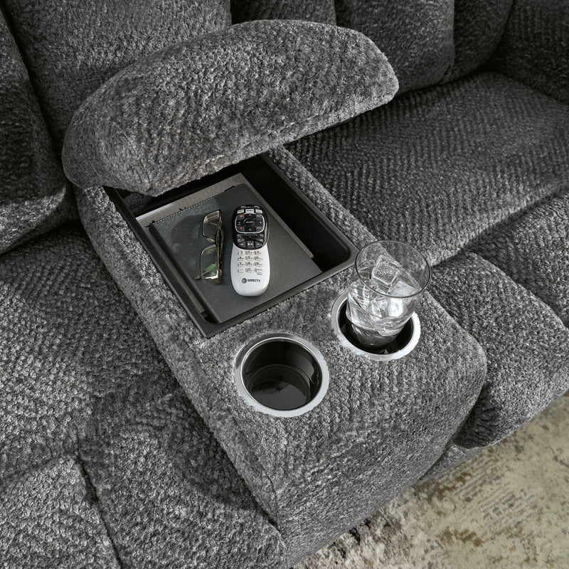 Frohn Reclining Loveseat with Console - Theo's Factory Direct Mattress & Furniture (Columbus, OH)