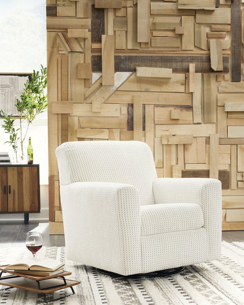 Herstow Swivel Glider Accent Chair - Theo's Factory Direct Mattress & Furniture (Columbus, OH)