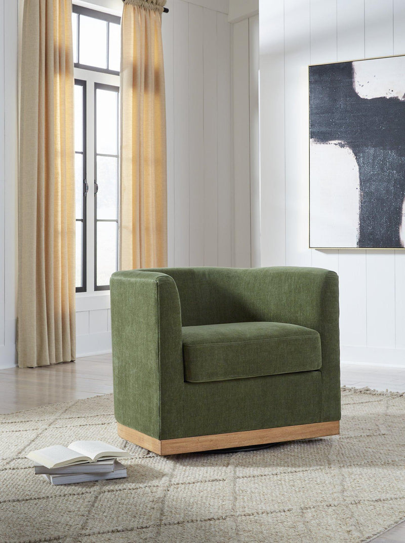 Jersonlow Swivel Accent Chair - Theo's Factory Direct Mattress & Furniture (Columbus, OH)