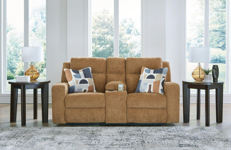 Kanlow Reclining Loveseat with Console - Theo's Factory Direct Mattress & Furniture (Columbus, OH)