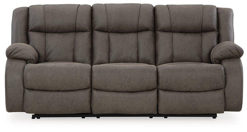 First Base Reclining Sofa - Theo's Factory Direct Mattress & Furniture (Columbus, OH)