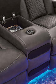 Fyne-Dyme Power Reclining Loveseat with Console - Theo's Factory Direct Mattress & Furniture (Columbus, OH)