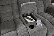 Foreside Reclining Loveseat with Console - Theo's Factory Direct Mattress & Furniture (Columbus, OH)